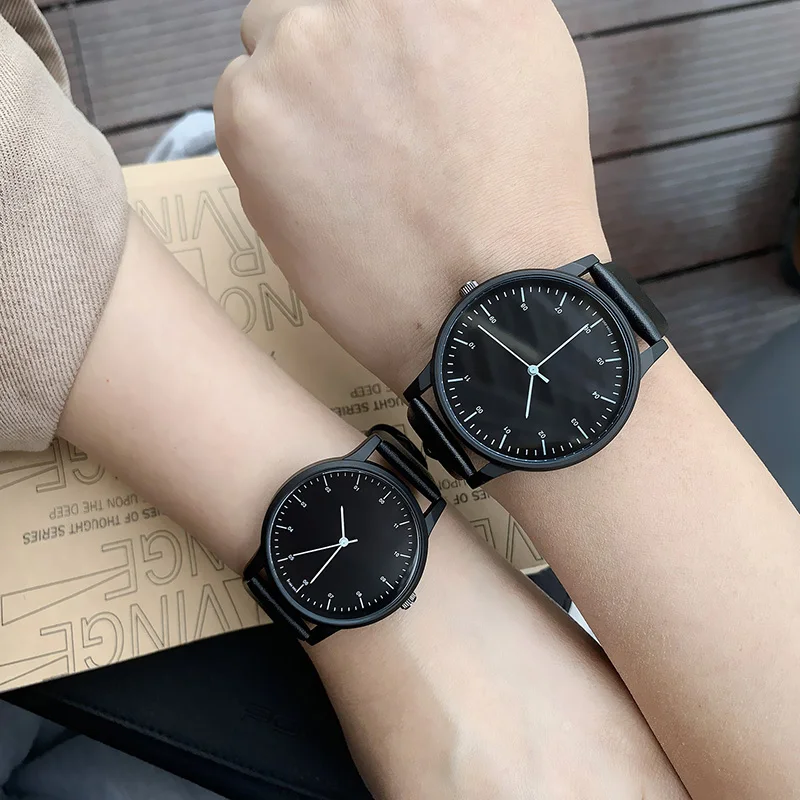 2020gift Enmex backward wristwatch creative design reversal time simple styleanti-clockwise casual  quartz  fashion watch
