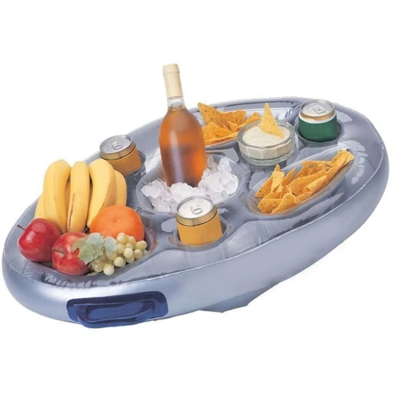 

Summer Party Inflatable Pool Float Beer Drinking Cooler Table Bar Inflatable Drink Holder
