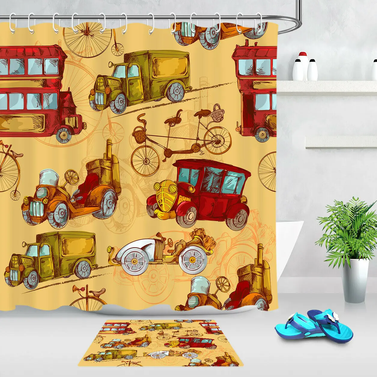 Декоративная занавеска для душа в ванную комнату набор водонепроницаемых