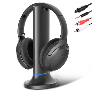 Avantree оперы Беспроводной наушники Bluetooth 5,0 Bypass передатчик док-станция для зарядки, 164FT дальнего радиуса действия, задержка звука, внешний микрофон