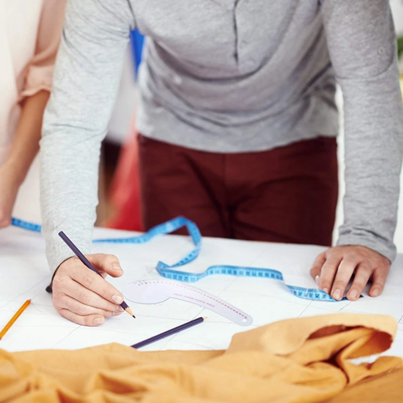 

6 Pieces French Metric Ruler Plastic Sewing Tools Curve Shaped Measure Ruler for Sewing Dressmaking Supplies,6 Styles