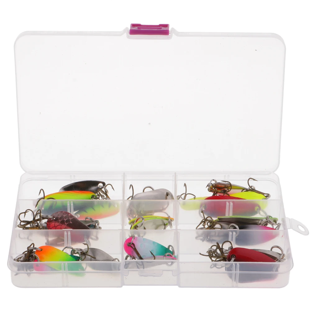 30 шт ложка рыболовные приманки Бас Форель Приманка для лосося металлическая