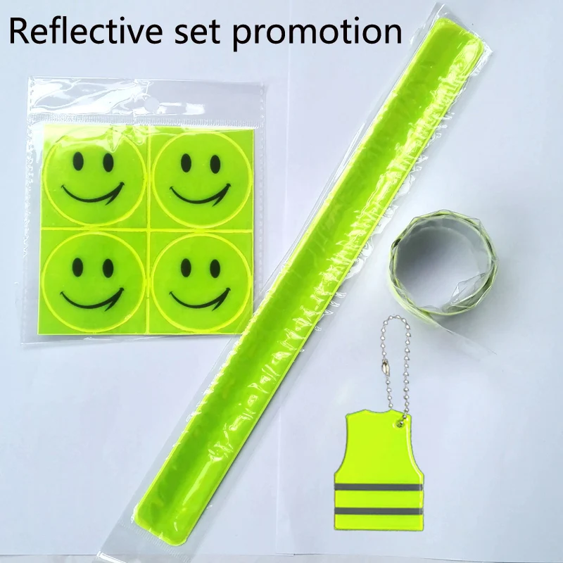 

Reflective Set,reflective sticker,reflective pendant,reflective bracelets for visibility safety use
