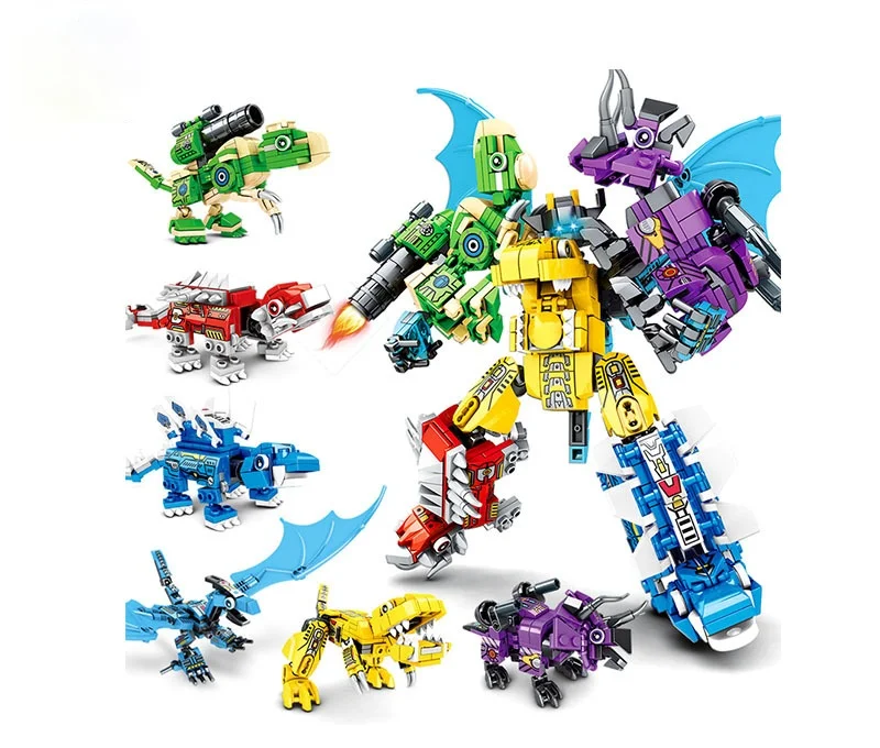 

Dinosaur Transformation Mecha Building Block City Weapon Robot Construction Assembly Brick Toy For Children Gifts