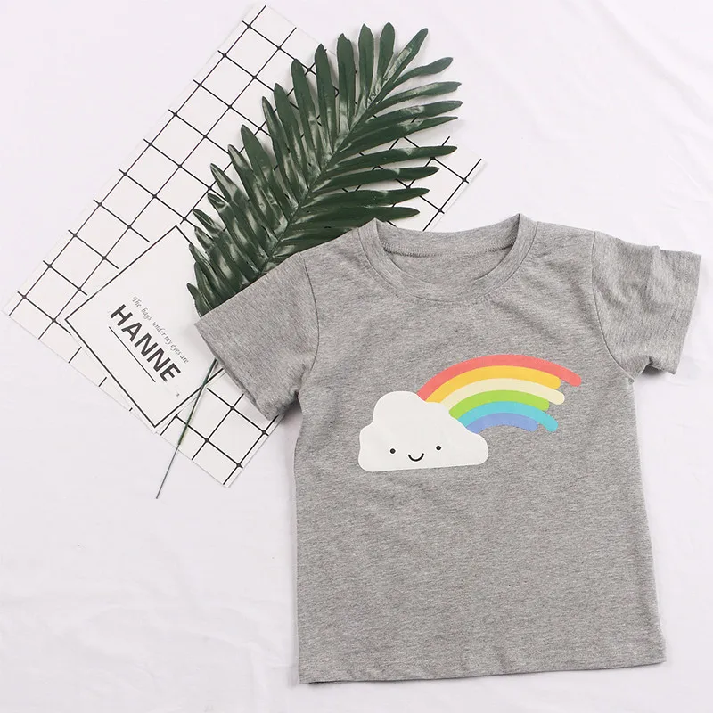 TK01105Cloud Chifuna/Новинка года; модная футболка с модным принтом; Детские рубашки унисекс; детская футболка; рубашка с короткими рукавами для мальчиков и девочек; летние топы для детей - Цвет: TK01105Cloud