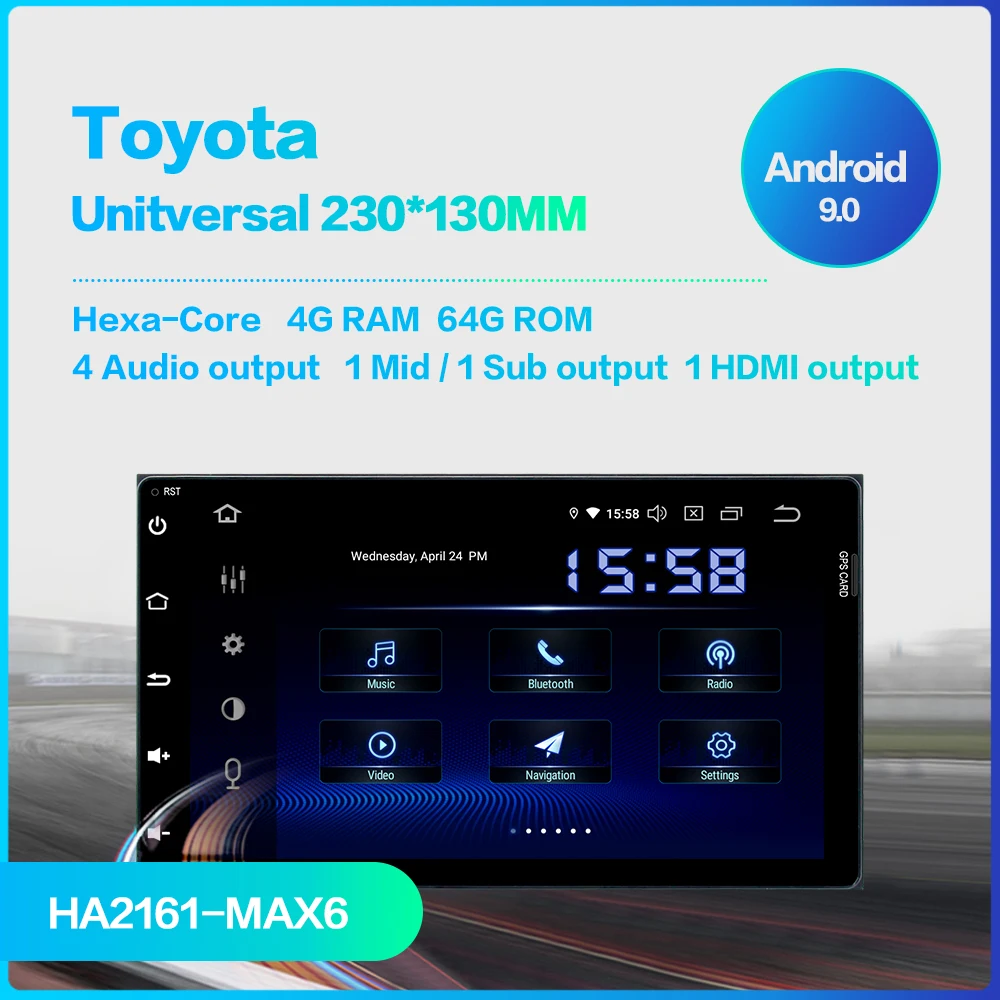 2 DIN Авторадио автомобильный Android 9,0 для Тойота торолла аурис Fortuner автомобильный стерео Мультимедиа Навигация " Дисплей HDMI