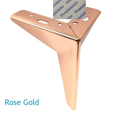 Rose Gold 2 шт./лот сталь Наклонный современная мебель ТВ шкаф кофе бар диван ванная комната ноги розовое золото пистолет черный матовый серебристый - Цвет: Rose Gold