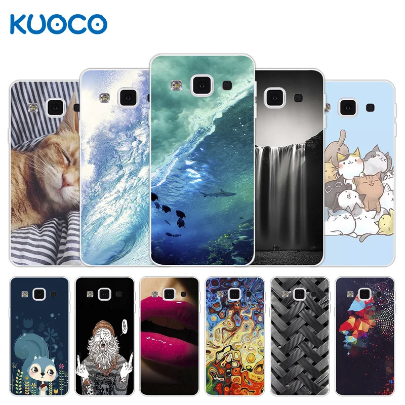 Мягкий ТПУ чехол для Samsung Galaxy A5 2015 A500 A500F A500H морская волна дизайн силиконовый A3