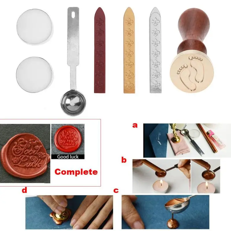 Буквенные уплотнительные восковые штампы Подарочная коробка романтическое