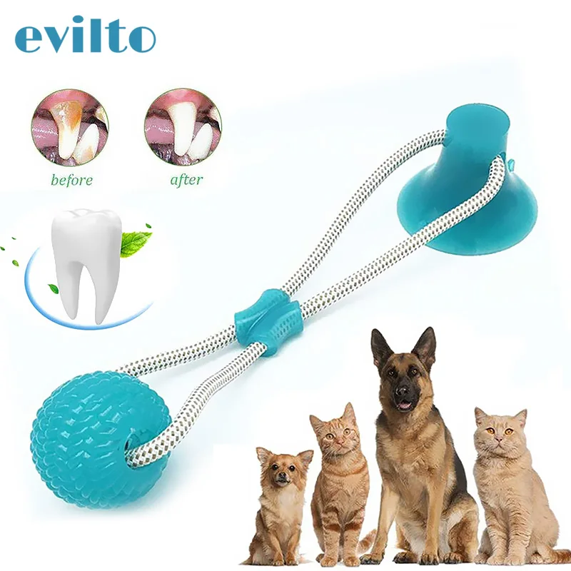 Evilto Многофункциональная игрушка-мяч для жевания домашних животных резиновая