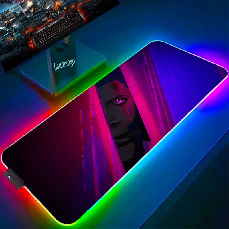 

Большой коврик для мыши Arcane Jinx RGB, игровой Настольный коврик для настольного ПК, Стич, игровой ноутбук, коврик для мыши, коврик, аксессуары дл...