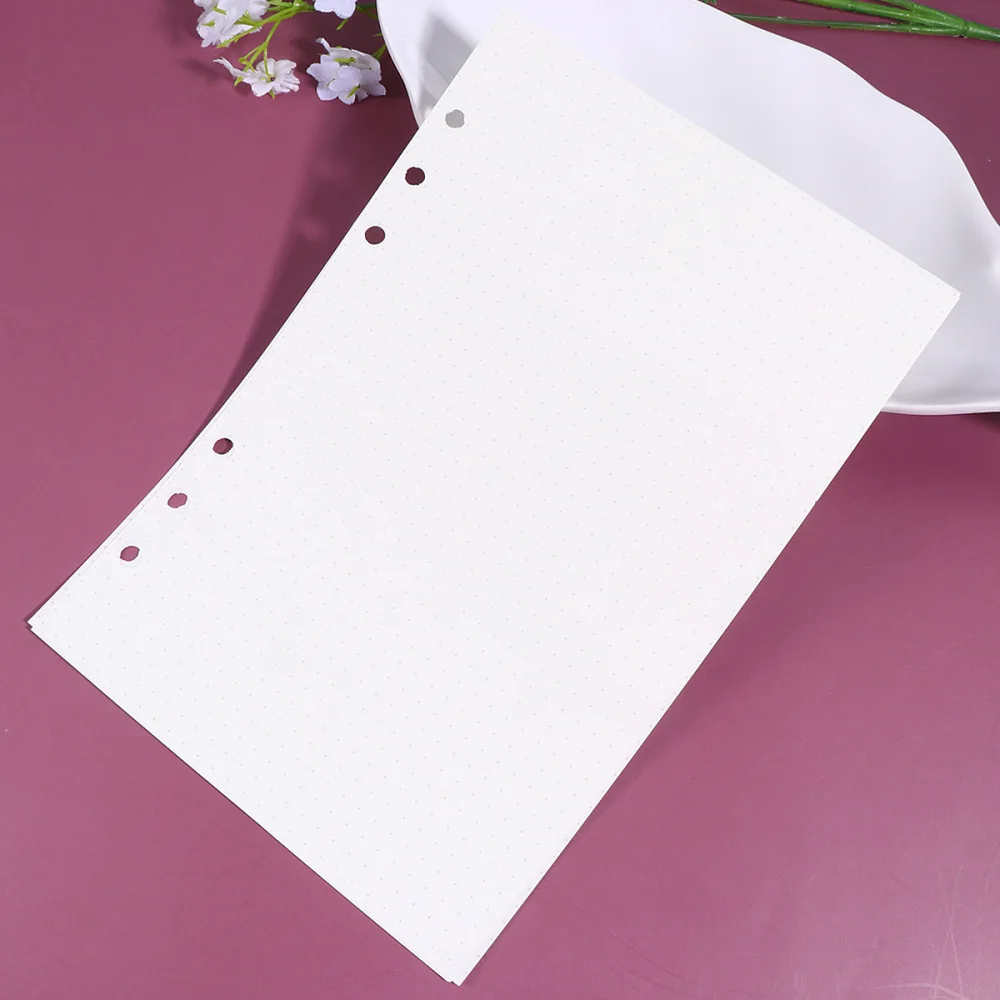 

135 Sheets Dotted A5 Loose Leaf Refill Paper Notebook Replacement Papers Notebook Filler Core Papers for School Store Journals (