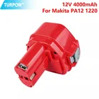 TURPOW 12 В 4000 мАч фотоаккумулятор для Makita PA12 1220 1233 1222 1223 1235 6270D 6271D 6317D 6227D электроинструменты