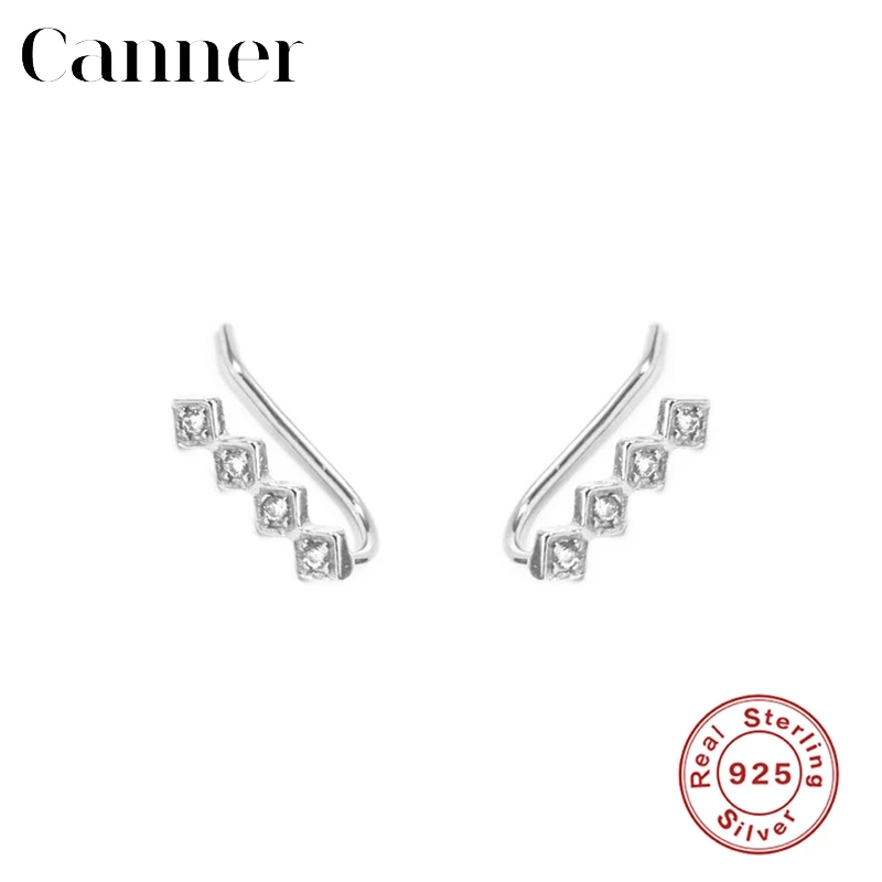 Женские серьги-гвоздики из серебра 925 пробы с кристаллами | Украшения и