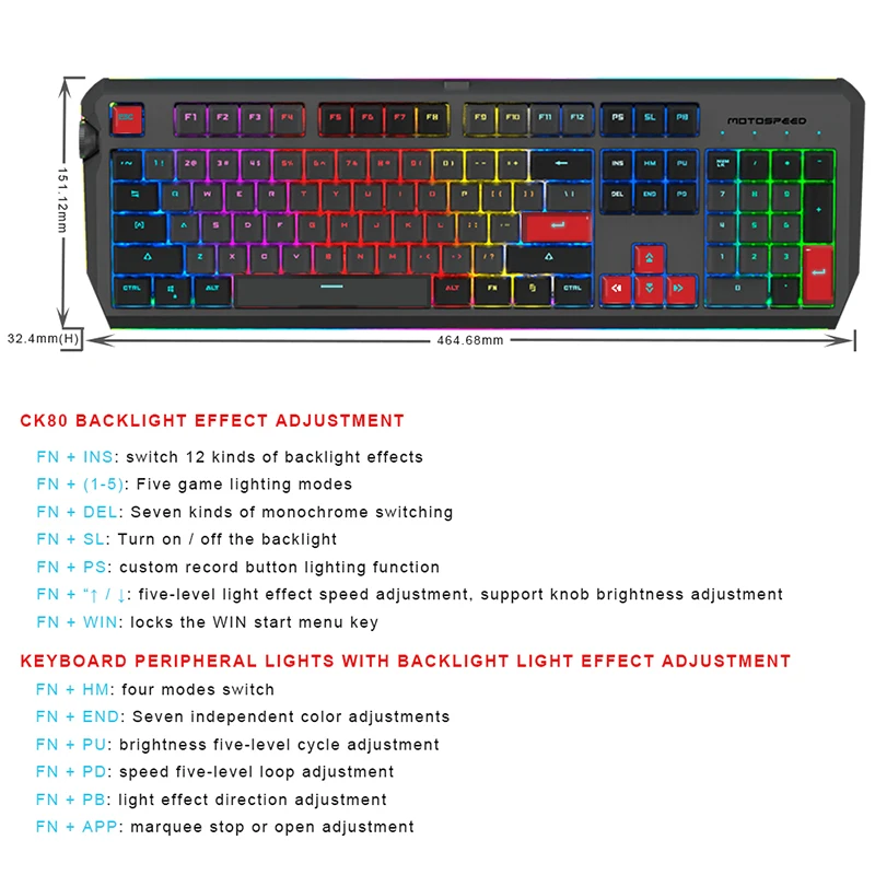 MOTOSPEED, / , 104 , RGB , USB