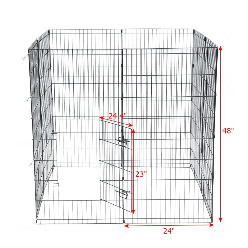 

Small Animal Cage Portable Metal Wire Yard Fence Portable Pet Playpen Animal Fence Cage Kennel Crate for Small Animals Kennel