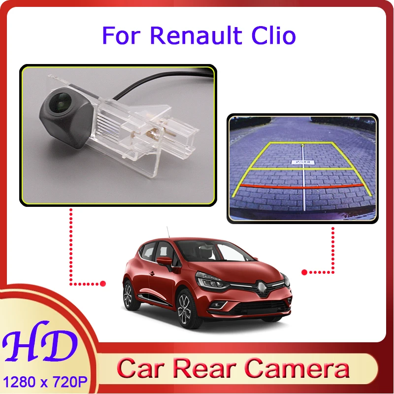 

Автомобильная камера заднего вида «рыбий глаз» для Renault Clio 4 IV 2012 ~ 2022, HD предназначенная для ночного видения камера заднего вида для резервно...