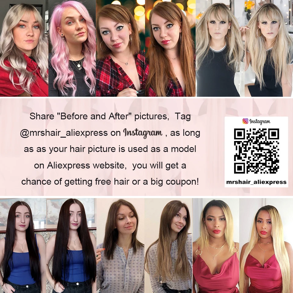 MRSHAIR прикрепляющиеся к волосам Пряди человеческих волос для наращивания