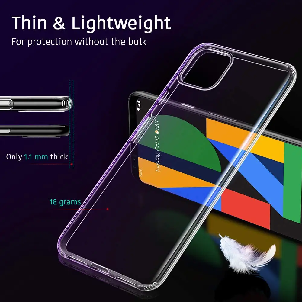 Прозрачный чехол для Google Pixel 3 3a 4 XL прозрачный мягкий Сверхлегкий бампер из ТПУ 3XL