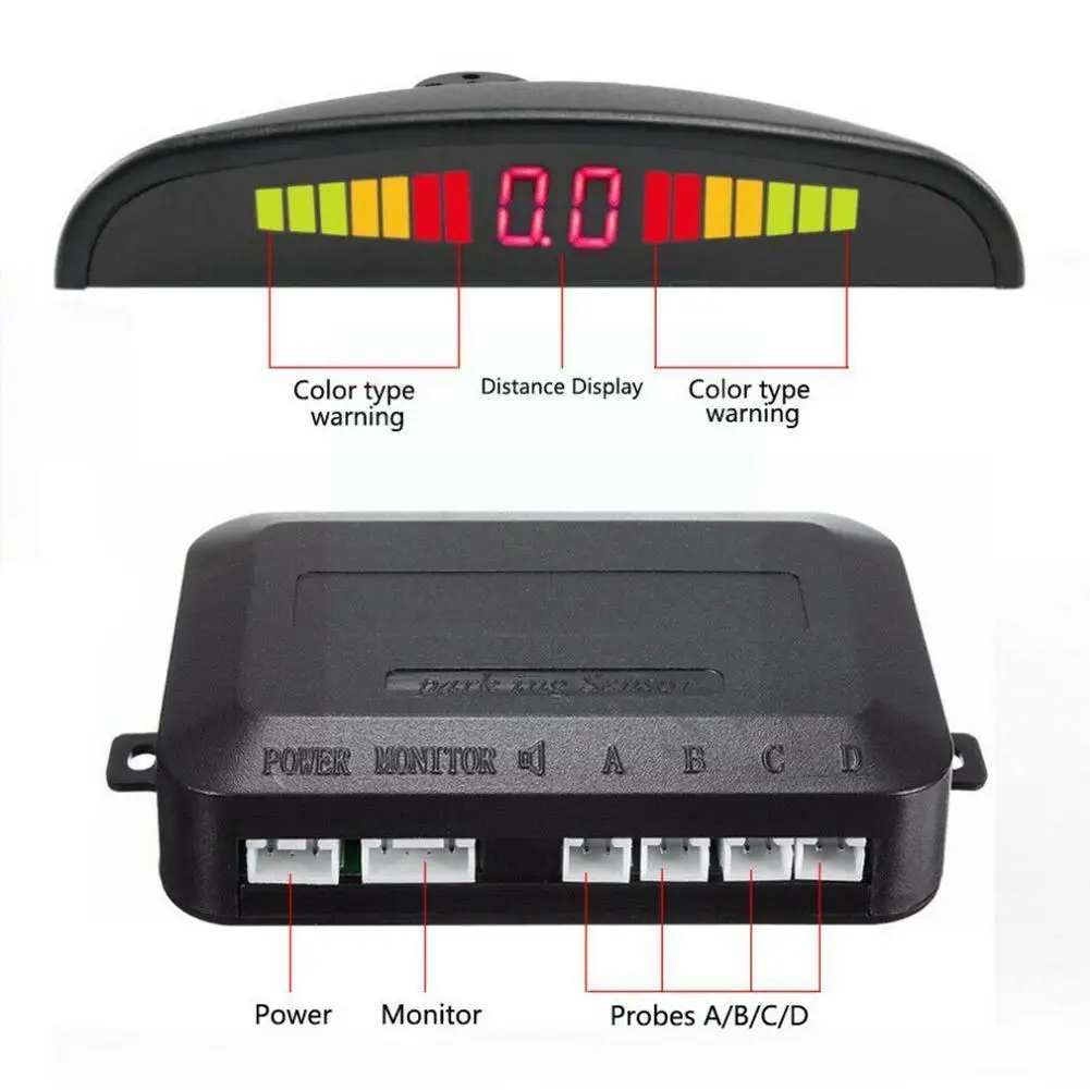 

Датчик парковки автомобиля с 4 датчиками s, система радара заднего хода с монитором I3D7
