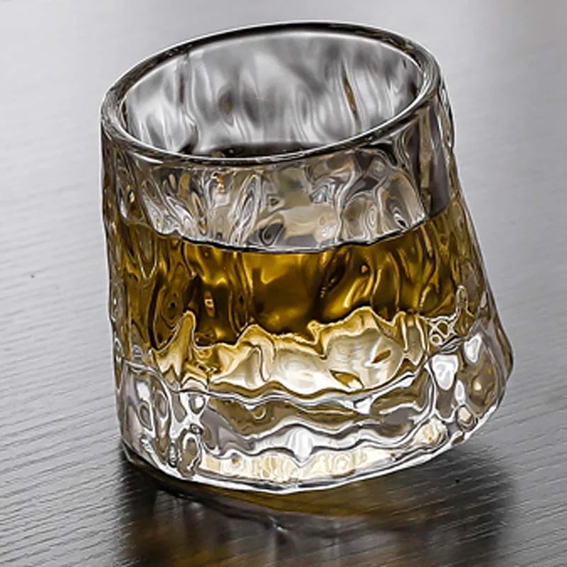 Утолщенный вращающийся хрустальный стакан для виски креативная индивидуальная