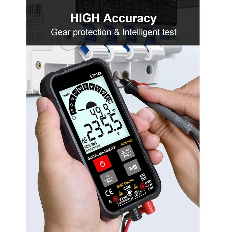 

ET8132 Push-button Smart Digital Multimeter Automatic Recognition Measurement