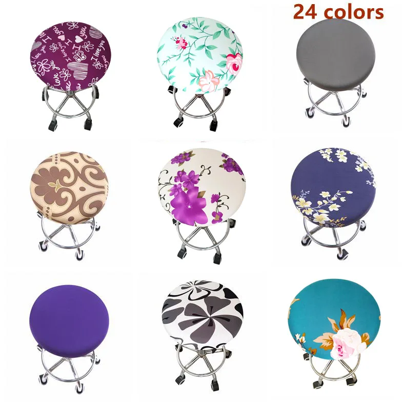 Новинка 1 шт. круглые чехлы на барные стулья эластичный чехол сиденье круглый