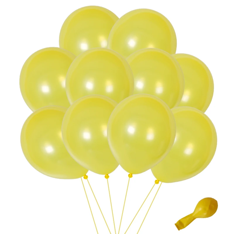 10pcs yellow 10 шт. розовые латексные гелиевые шары 10 дюймов воздушные шары с дизайном «сердце» надувные свадебные украшения Воздушные шары товары для дня рождения - Цвет: 10pcs yellow