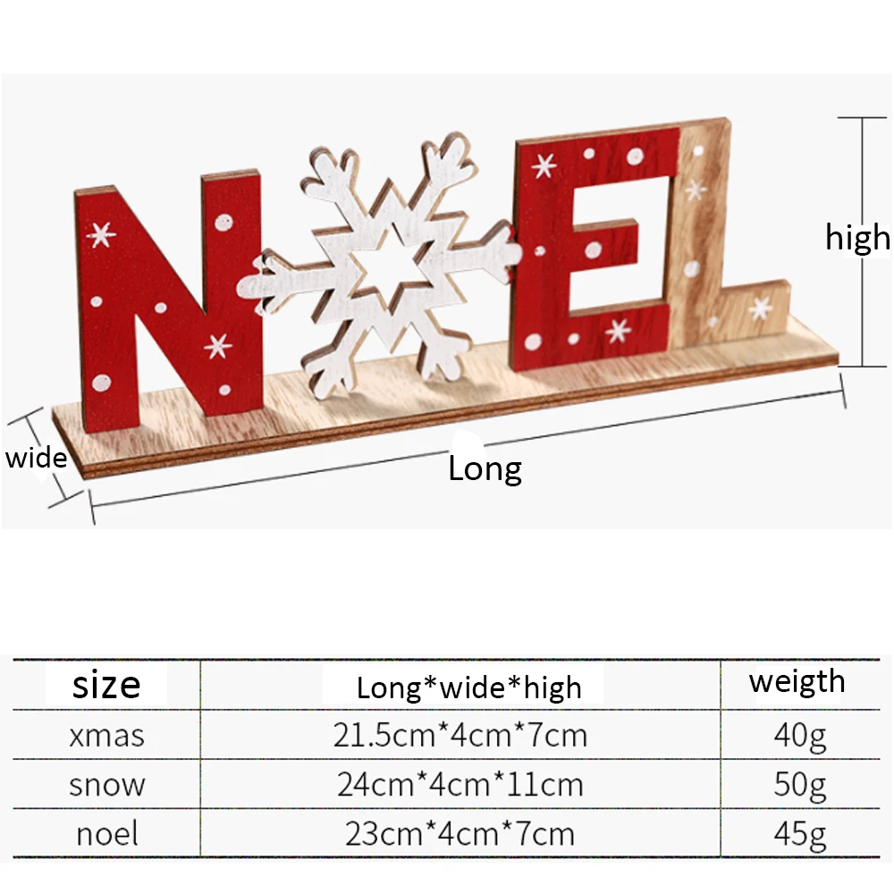 2020 настольные украшения из натурального дерева Рождественская елка снеговик