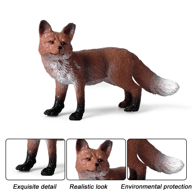 

Simulation Red Fox Model Toy Forest Wild Animal Home Decoration Children Education Gift