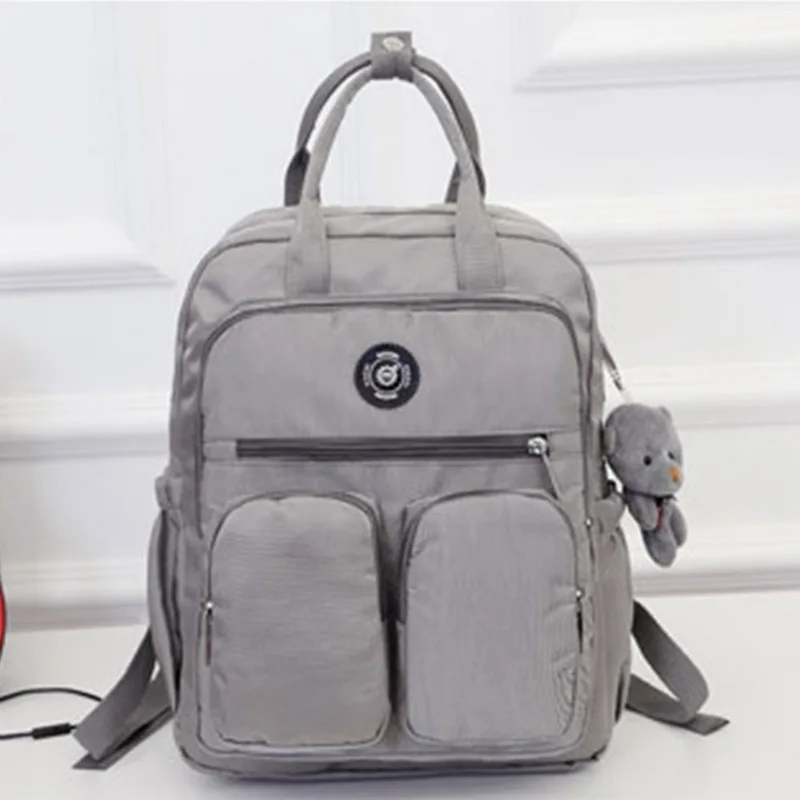 HEFLASHOR Fashion Woman Backpack Waterproof Nylon Soft Handle Solid Multi-pocket Travel Zipper School Bags Dropshipping