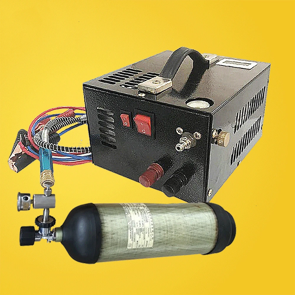 12 В 4500psi 300 бар 30 мпа PCP воздушный компрессор, включая 220 В трансформатор мини PCP насос для транспортного средства высокого давления кислородный баллон