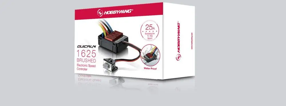 Щеточный ESC для контроллеров скорости 1625 1/16 Hobbywing quirun WP 1/18 25A | Игрушки и хобби