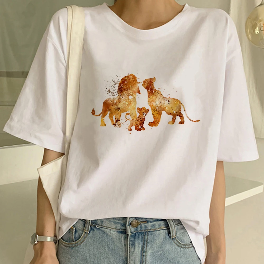 

Disney Lion King Ropa Aesthetic Soft Girl Anything Woman T-Shirt Oversized Fashion Streetwear Elegant 2021 Short Sleeve Hipster