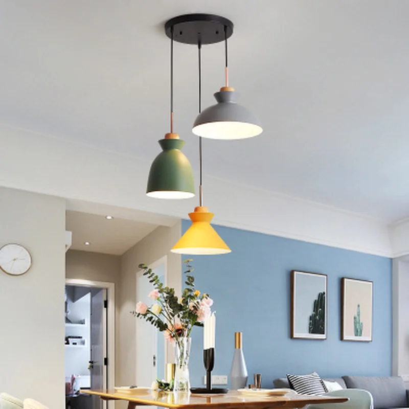 Набор из 3-х лампа для обеденного стола светильники мгновенной проявки Macaroon