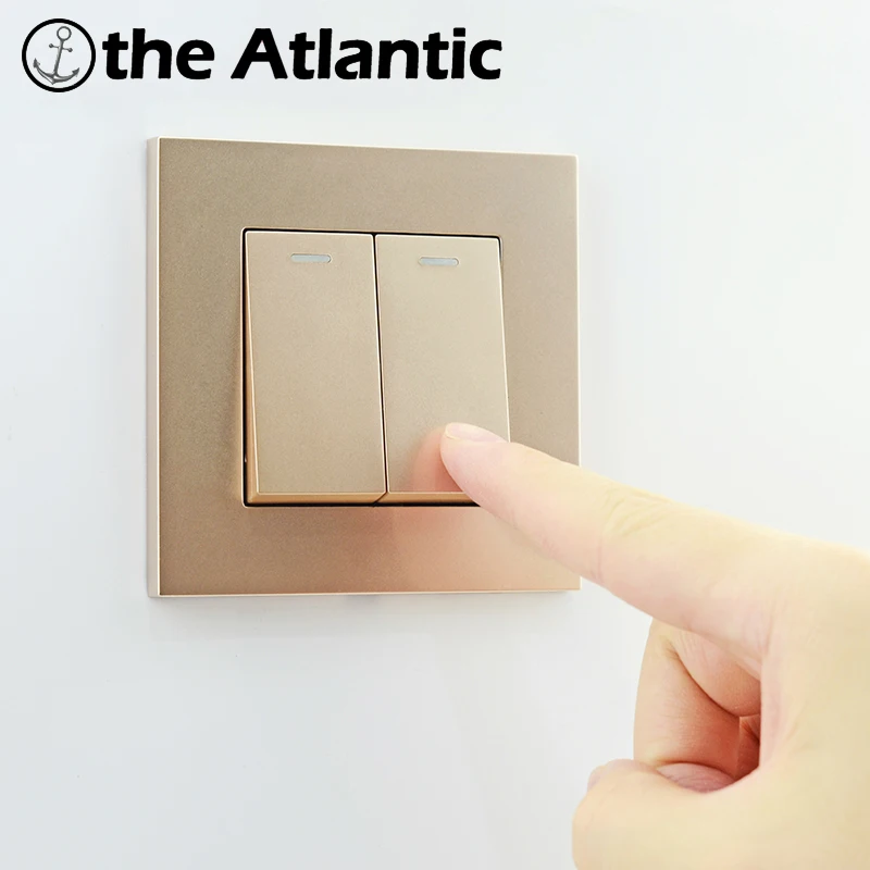 Atlectric 1 2 3 4 Gang ON/OFF EU FR кнопка выключателя питания выключатель 86 Тип двойной тройной