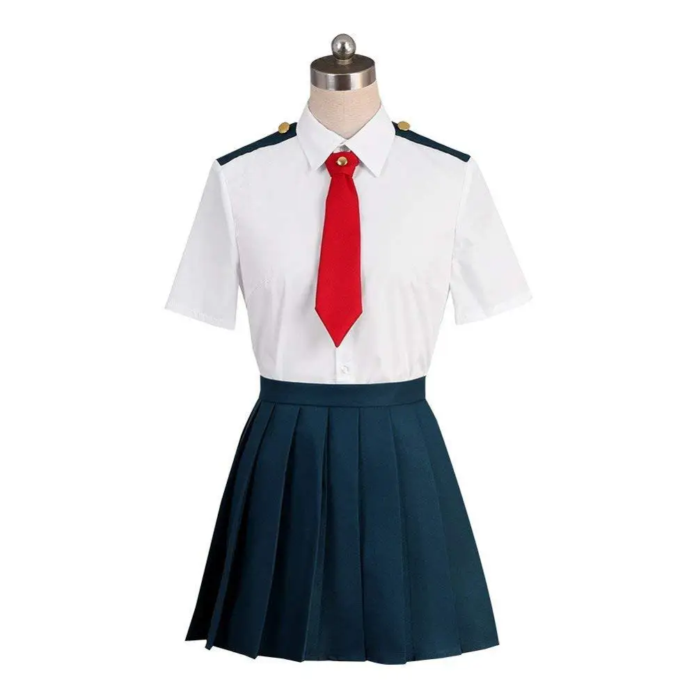 

My Boku no Hero Academia Ochaco Uraraka Asui Tsuyu Yaoyorozu Momo Mina Ashido Kyoka Jiro School Uniform Dress Cosplay Costume
