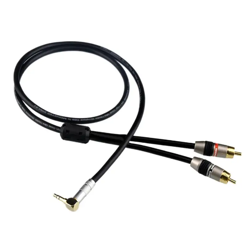 QINCROWN, высококачественный аудиокабель с разъемом 3,5 мм на 2 RCA, аудиокабель, Hifi Цифровой коаксиальный аудиокабель RCA