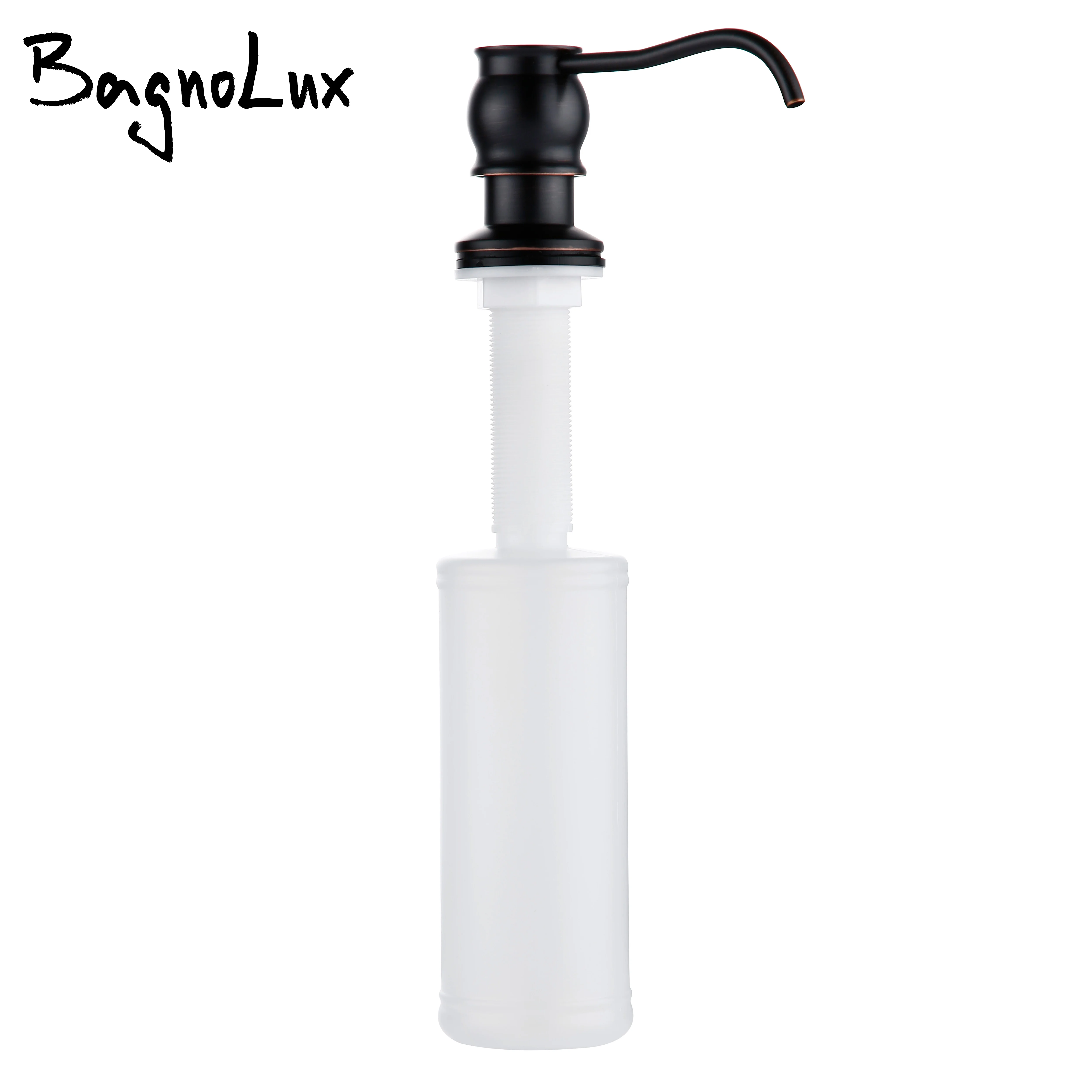 Bagnolux Brass Black Simple High Quality Built In Deck Mount Pump Countertop Kitchen Sink Hand Sanitaizer Soap Dispenser | Обустройство