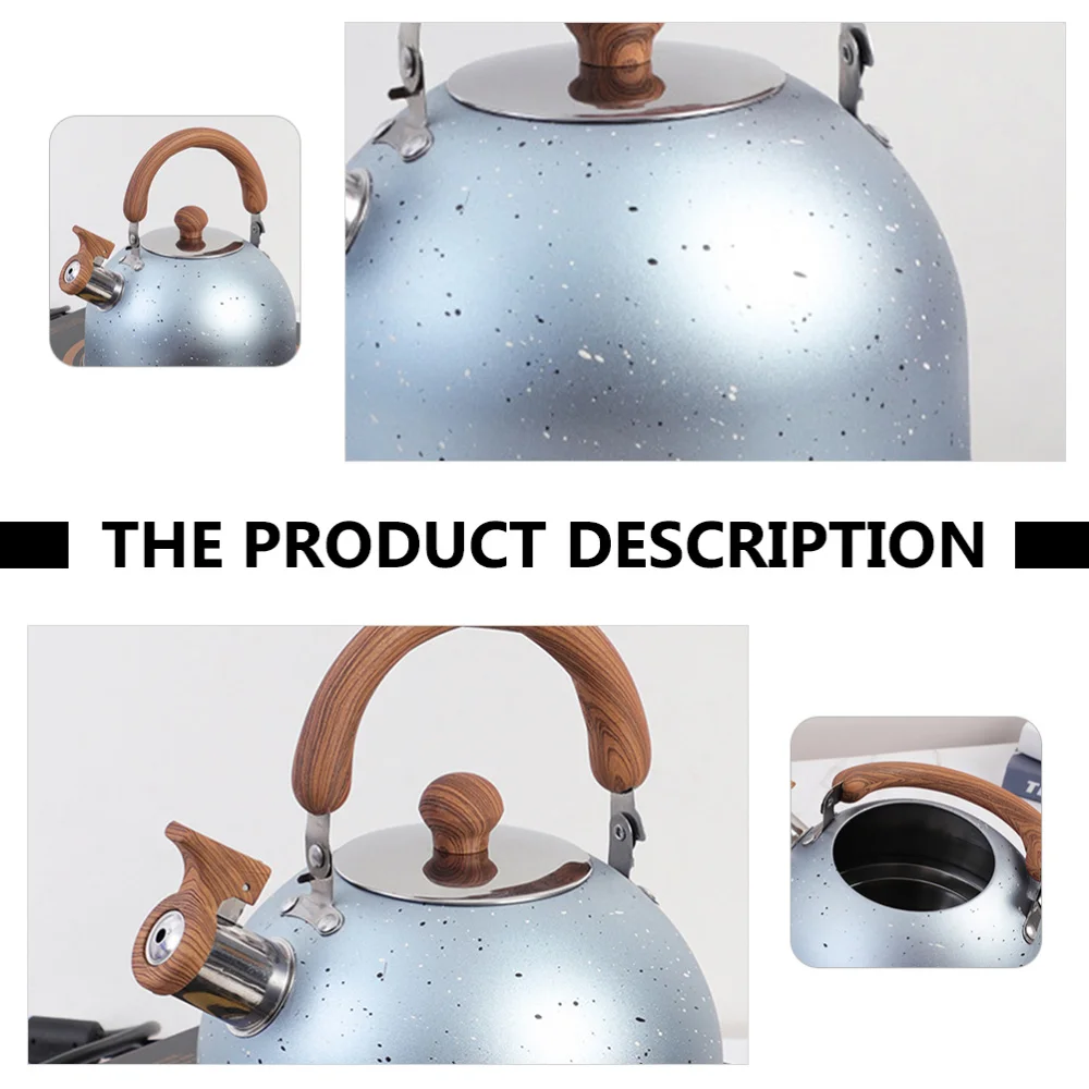

2.1L Sounding Kettle Stainless Steel Water Kettle Home Wood Handle Kettle