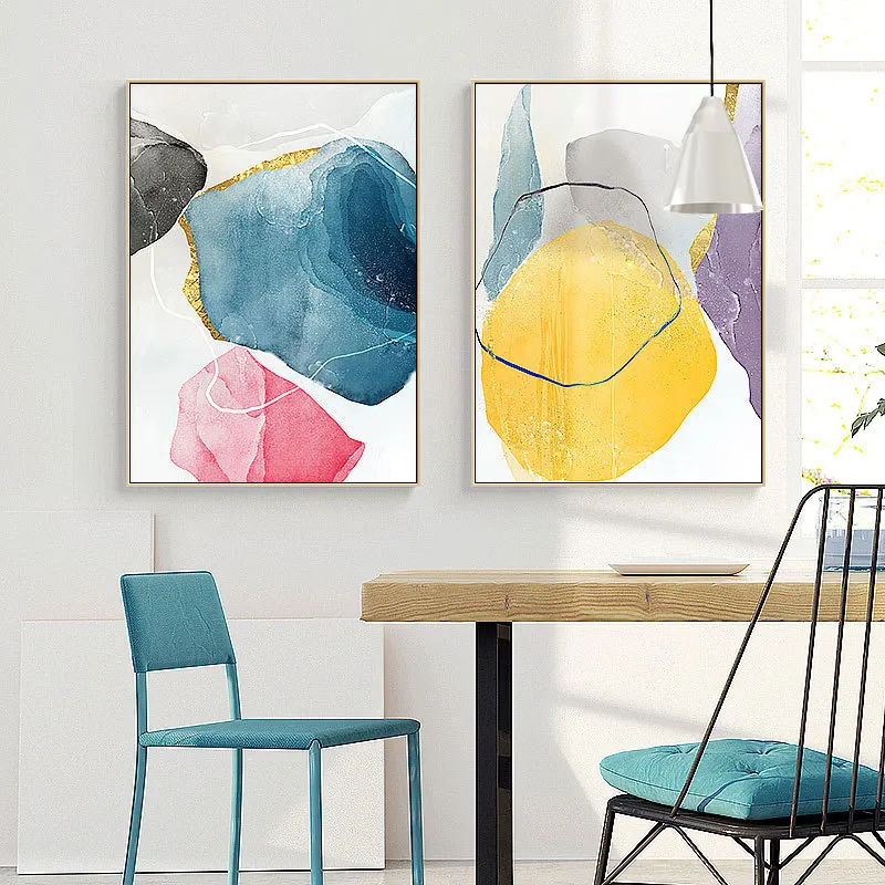 

Abstract Colorful Geometric Pattern Canvas Decorative Painting Poster Picture Album Photo Home Decor Wall Art Room Decoration