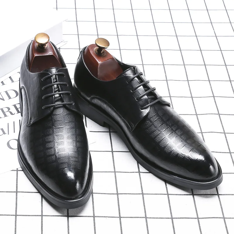 2020 г. мужская модельная кожаная обувь Оксфорд британский стиль деловая на