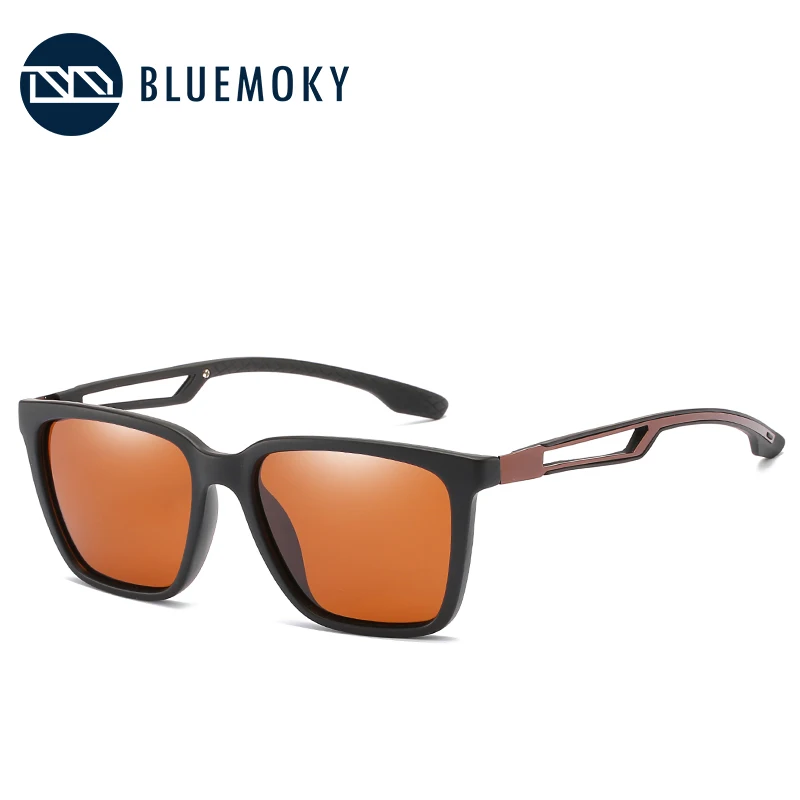 

BLUEMOKY Square Polarized Sunglasses Men Brand Design Driving Sun Glasses Retro Outdoor Anti-Glare UV400 Goggles Shades Eyewear