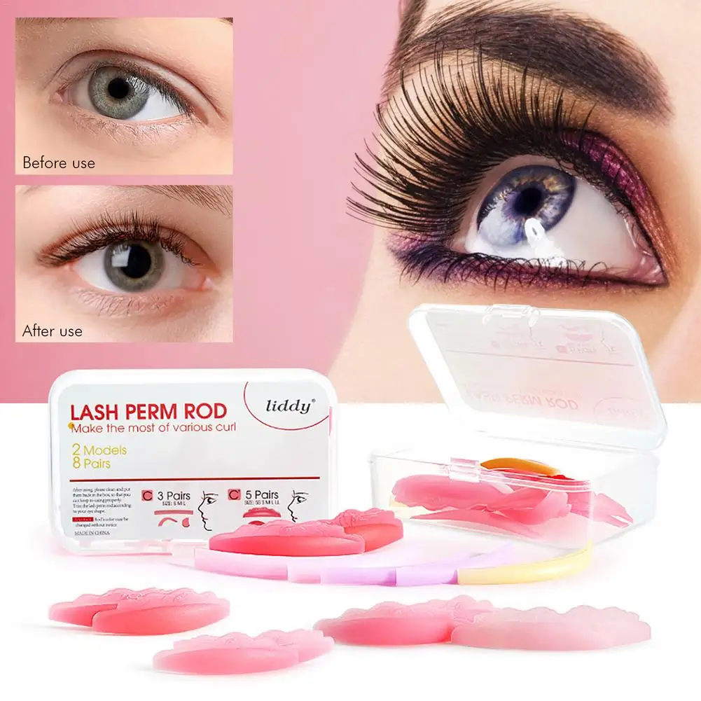 

8 Pairs Eyelash Perming Pad Silicone Eyelashes Perming Curler Reusable Lash Lift Shield Pads For Perfect Lasting Eyelash Lifting