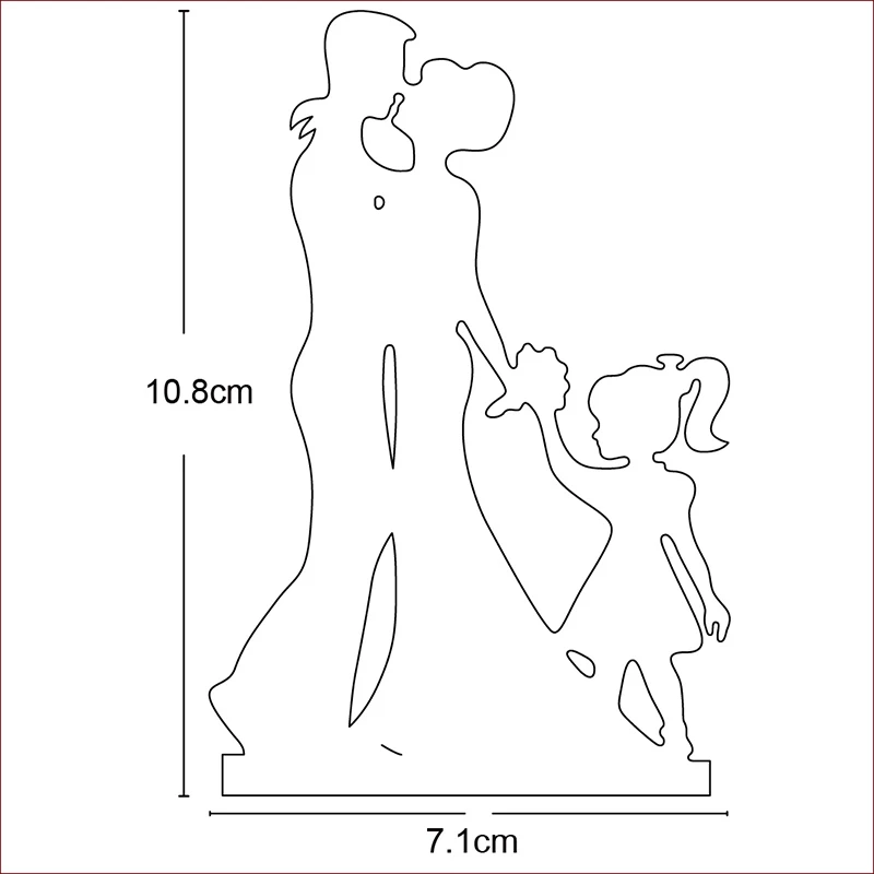Customized dies Wedding Family of Three Metal Cutting Dies Scrapbooking Embossing fustelle Paper Card Making Craft Stencil | Дом и сад