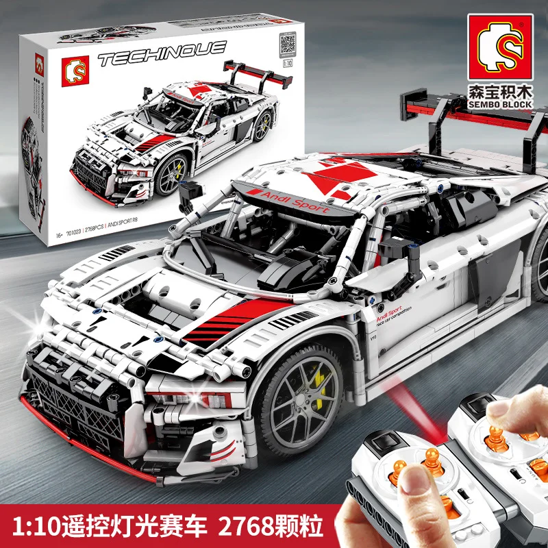 Блоки Sembo модель MOC дизайн пульт дистанционного управления светильник Гоночная