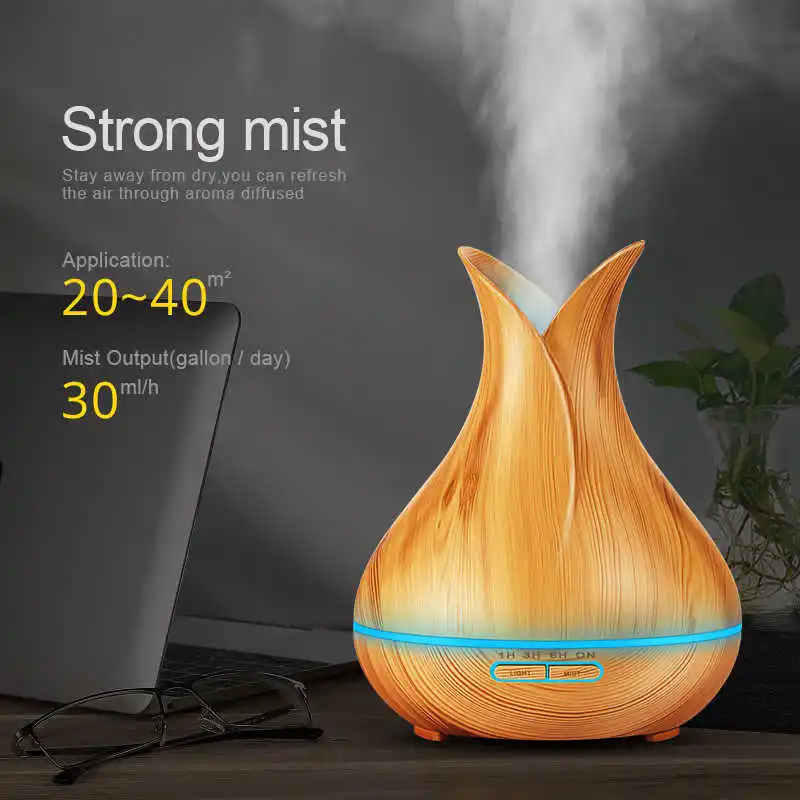 

Hot 400ml Sale LEDLight Ultrasonic Air Humidifier Mist Maker Fogger Electric Aroma Diffuser Essential Oil Aromatherapy Household