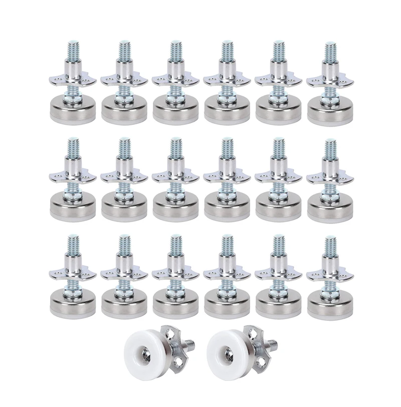 

20Pcs Furniture Leveler Tee Nut Kit M10mm Thread , Adjustable Furniture Legs for Cabinets or Tables to Adjust Height of The Legs