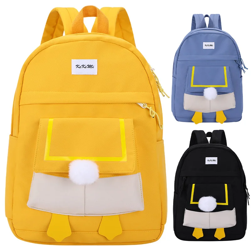 

Teenager Lightweight Backpack Cartoon Duck Water-Resistant School Shoulder Bag Large Laptop Bag Ladies Cute Travel Pack Mochilas
