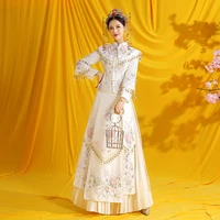 long sleeve champagne embroidery mandarin collar cheongsam wedding dress chinese traditional banquet bride %d0%ba%d0%b8%d1%82%d0%b0%d0%b9%d1%81%d0%ba%d0%b0%d1%8f %d0%be%d0%b4%d0%b5%d0%b6%d0%b4%d0%b0